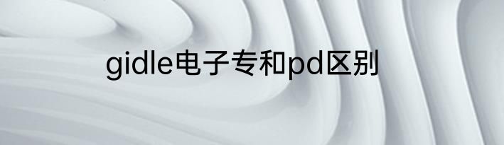 gidle电子专和pd区别