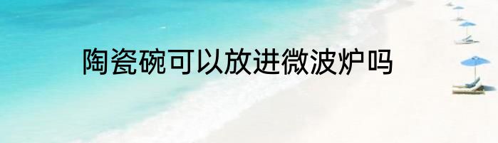 陶瓷碗可以放进微波炉吗