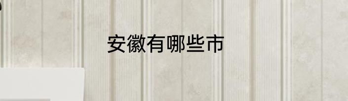 安徽有哪些市