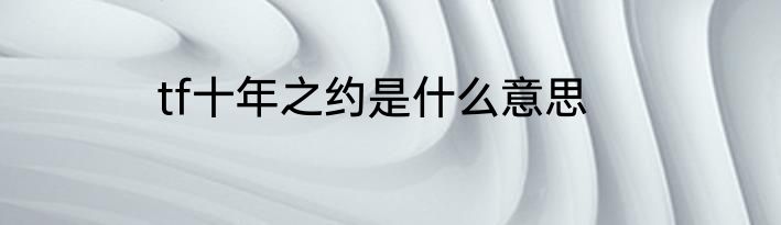 tf十年之约是什么意思