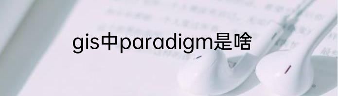 gis中paradigm是啥