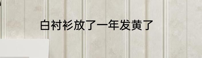白衬衫放了一年发黄了