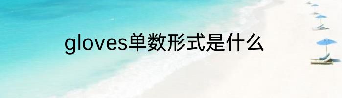 gloves单数形式是什么