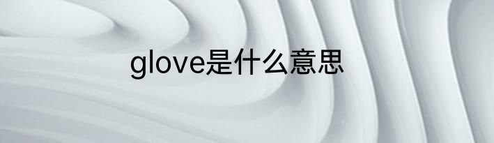 glove是什么意思