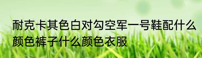 耐克卡其色白对勾空军一号鞋配什么颜色裤子什么颜色衣服