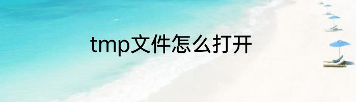 tmp文件怎么打开