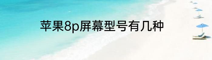 苹果8p屏幕型号有几种