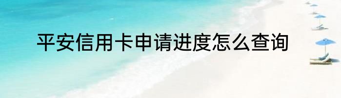 平安信用卡申请进度怎么查询