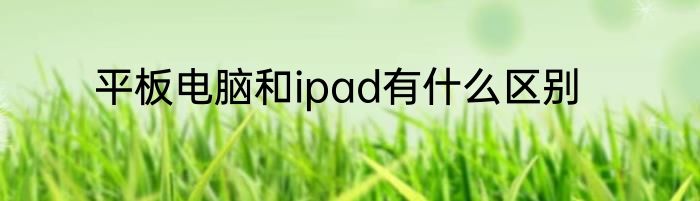 平板电脑和ipad有什么区别