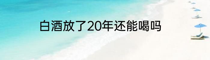 白酒放了20年还能喝吗