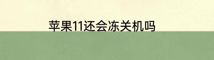 苹果11还会冻关机吗