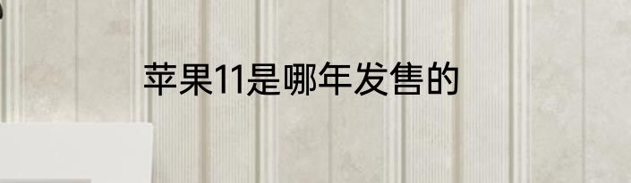 苹果11是哪年发售的