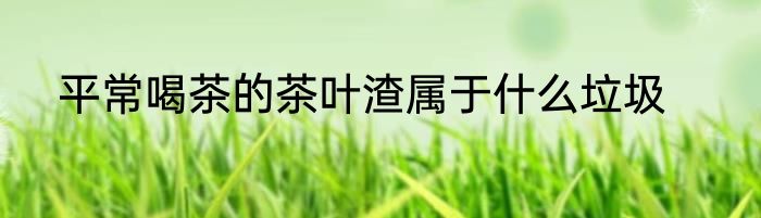 平常喝茶的茶叶渣属于什么垃圾
