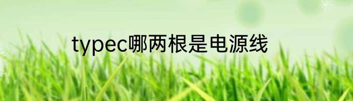 typec哪两根是电源线