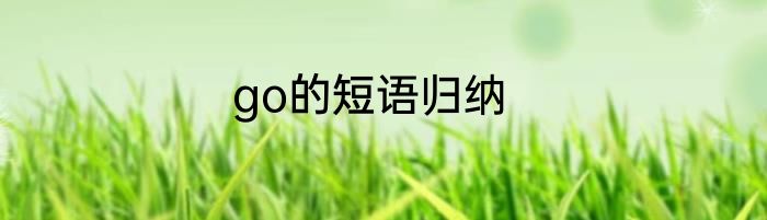 go的短语归纳