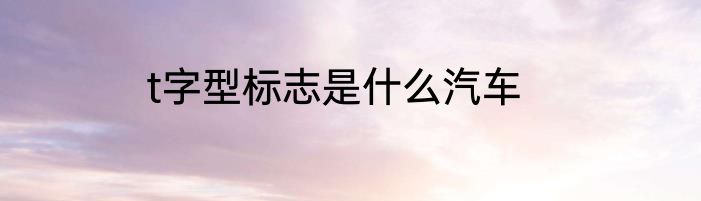 t字型标志是什么汽车