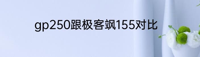 gp250跟极客飒155对比
