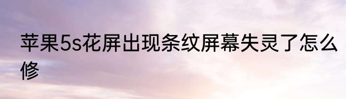 苹果5s花屏出现条纹屏幕失灵了怎么修