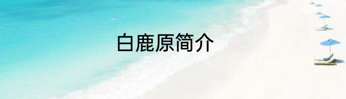 白鹿原简介