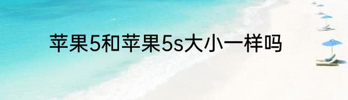 苹果5和苹果5s大小一样吗