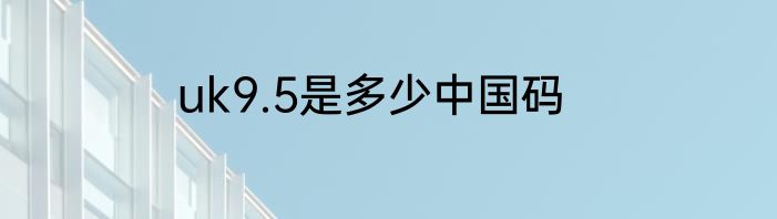 uk9.5是多少中国码