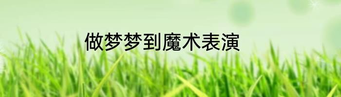 做梦梦到魔术表演