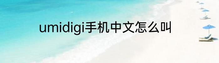 umidigi手机中文怎么叫