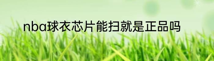 nba球衣芯片能扫就是正品吗