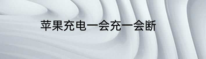 苹果充电一会充一会断