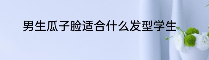 男生瓜子脸适合什么发型学生