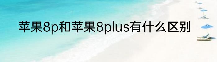 苹果8p和苹果8plus有什么区别