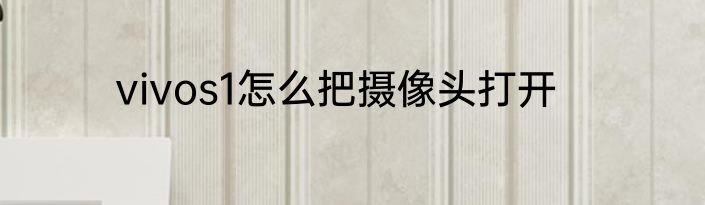 vivos1怎么把摄像头打开