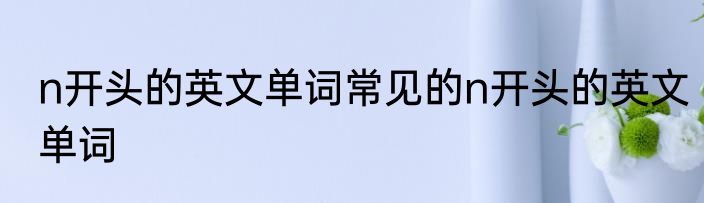 n开头的英文单词常见的n开头的英文单词