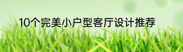 10个完美小户型客厅设计推荐