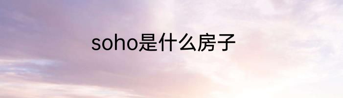 soho是什么房子