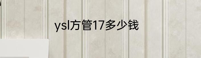 ysl方管17多少钱