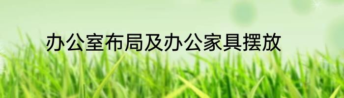 办公室布局及办公家具摆放