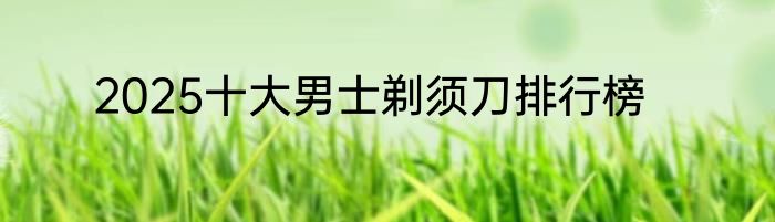 2025十大男士剃须刀排行榜