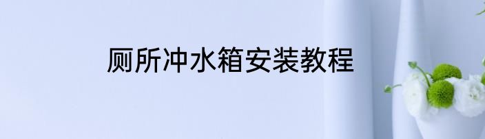 厕所冲水箱安装教程