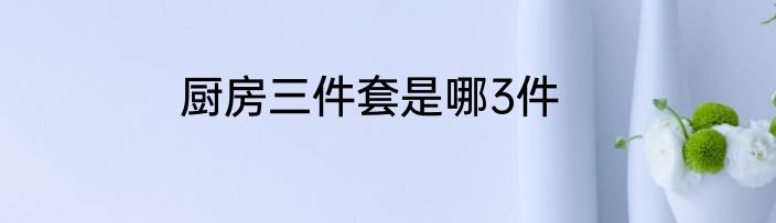 厨房三件套是哪3件