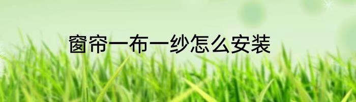 窗帘一布一纱怎么安装