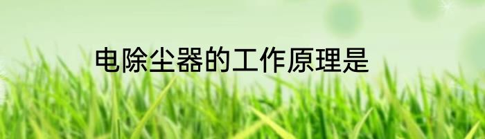 电除尘器的工作原理是