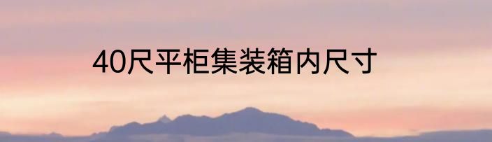 40尺平柜集装箱内尺寸