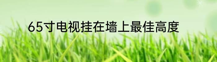 65寸电视挂在墙上最佳高度