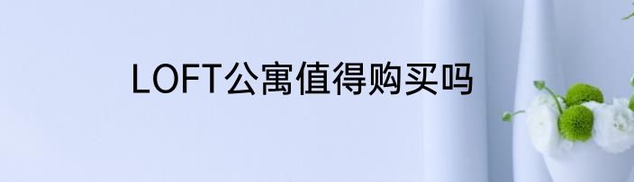 LOFT公寓值得购买吗