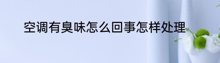 空调有臭味怎么回事怎样处理