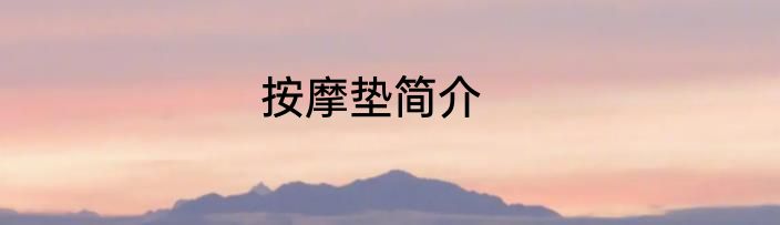 按摩垫简介