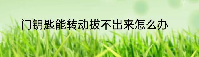 门钥匙能转动拔不出来怎么办