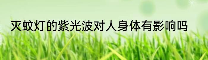 灭蚊灯的紫光波对人身体有影响吗
