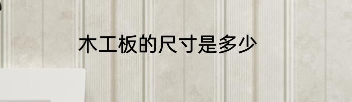 木工板的尺寸是多少